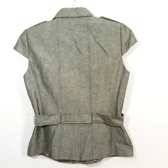 Tahari Arthur Levine linen blend blazer jacket 4 - Picture 9 of 11